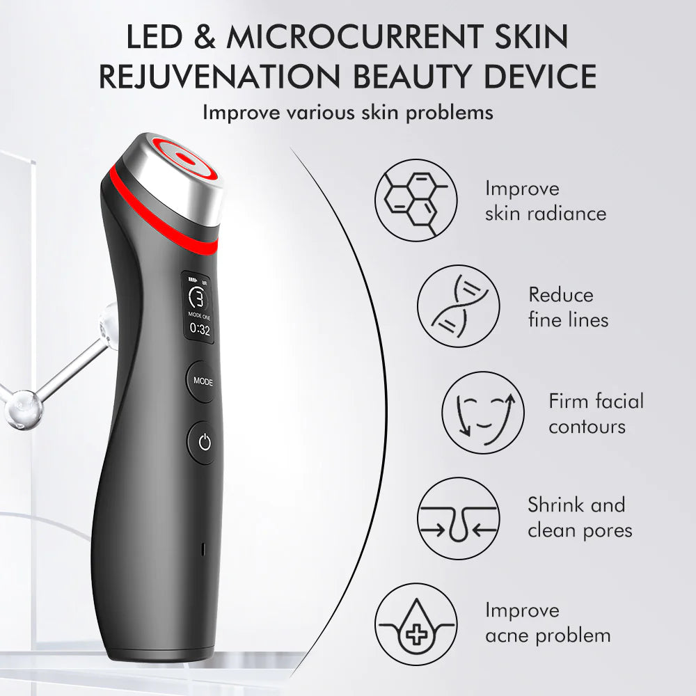 Light Therapy Vibration Massager for Skin Rejuvenation & Glass Skin