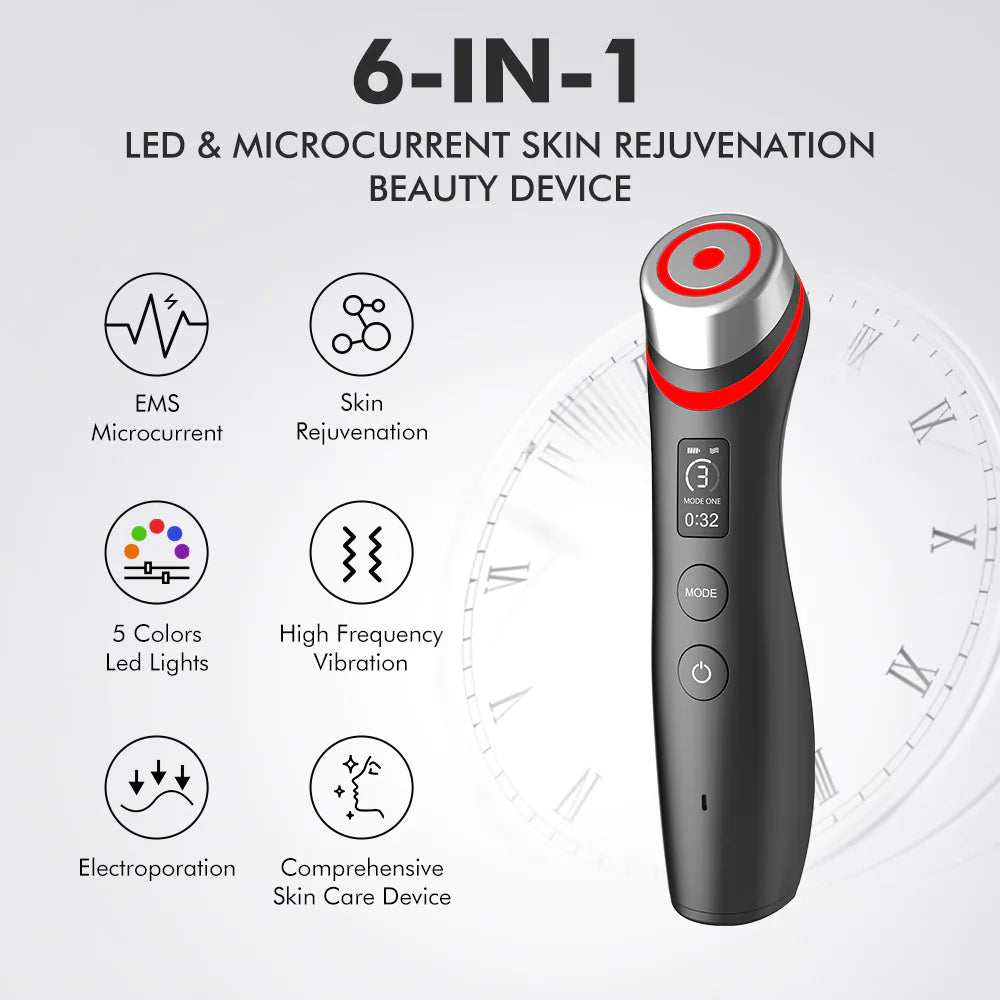 Light Therapy Vibration Massager for Skin Rejuvenation & Glass Skin